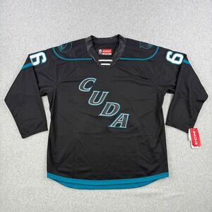 San Jose Barracuda Hockey Jersey Mens XL Black CCM Fireball #66 AHL Licensed NEW